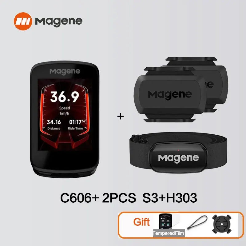 Magene GPS Bike Computer C606 Navigation Speedometer Cycling Digital Stopwatch Odometer Trainer Bicycle Light WiFi Bluetooth Ant