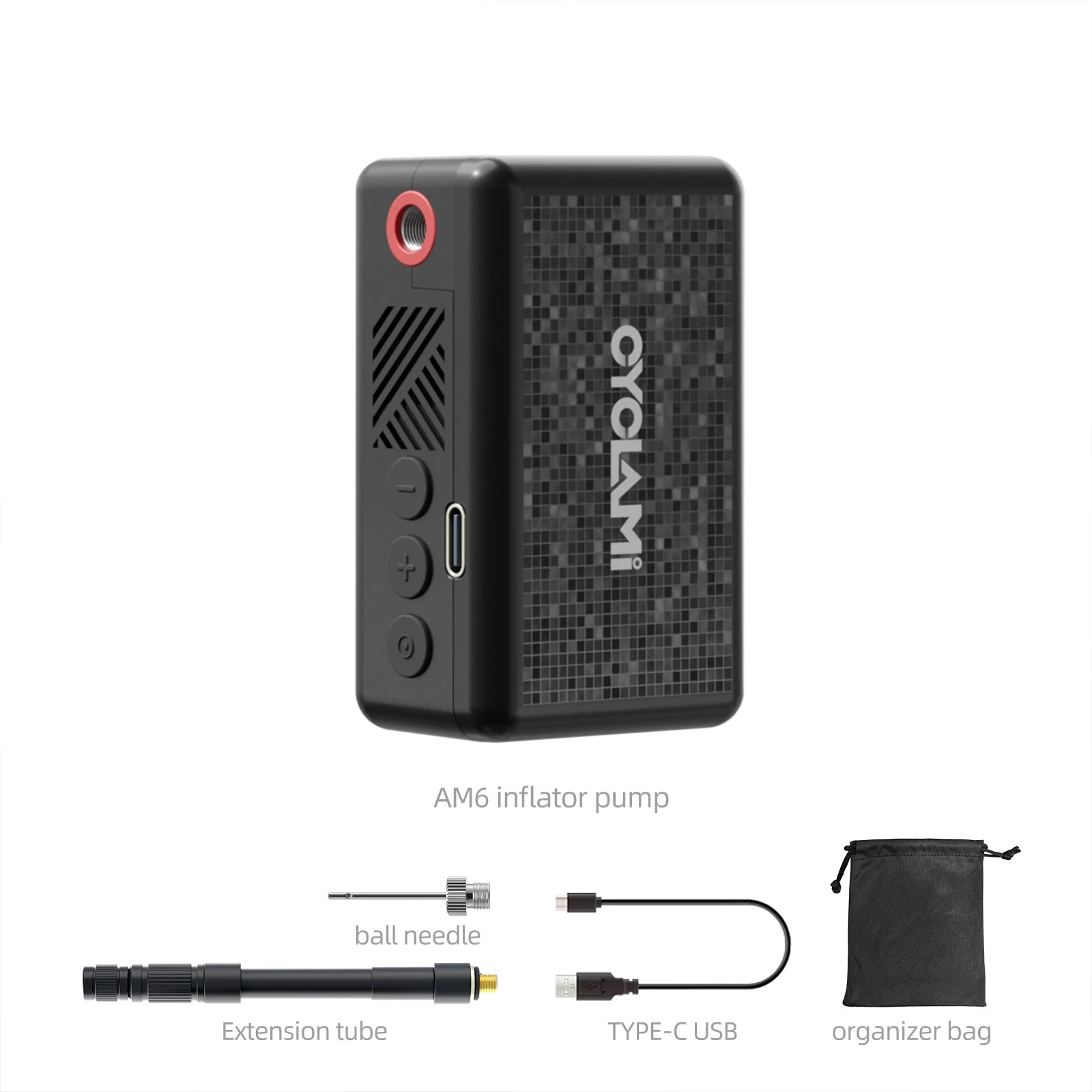 130 PSI CYCLAMI AM6 Portable Pocket Electric Inflator Pump Custom Tire Pressure Display 9 Bar Tire Inflator MTB Road Bike FV AV