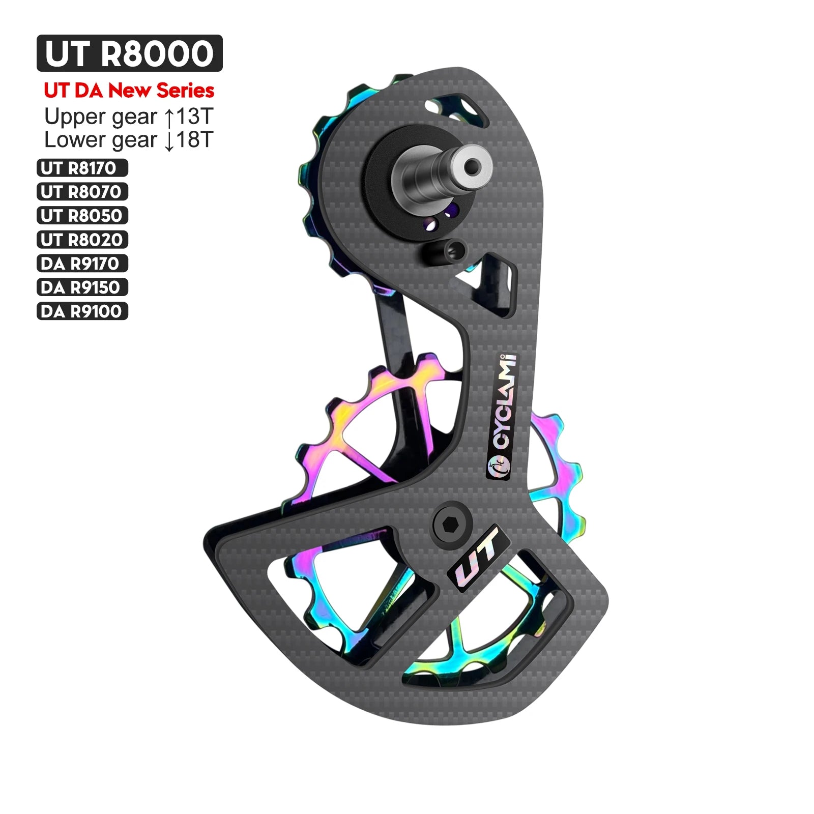 CYCLAMI Bike Carbon Rear Derailleurs Bicycle Ceramic Bearing Wheel Set For SHIMANO Ultegra DURA ACE UT R8000 105 R7000 5800 6800