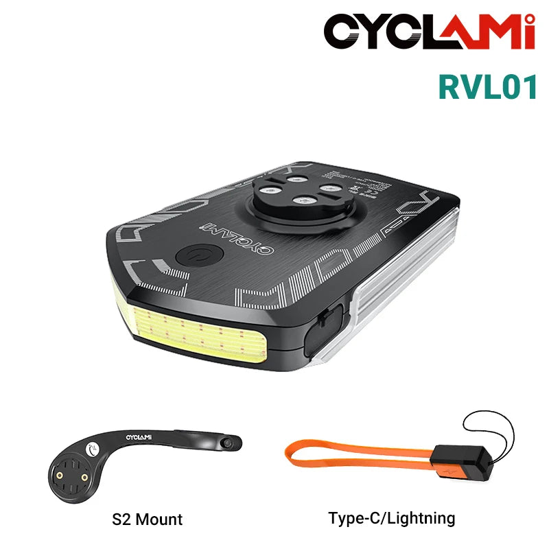 CYCLAMI RVL01 Bicycle Headlight Daytime  Front Light 5000mAh Bike Safety Visibility Cycling Light for Garmin XOSS IGS Charging