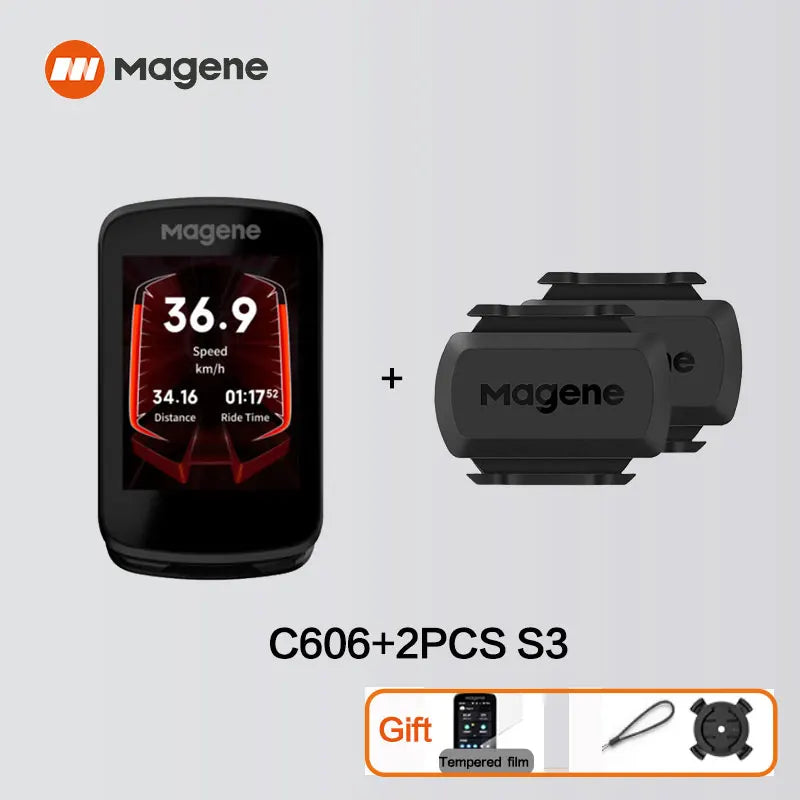 Magene GPS Bike Computer C606 Navigation Speedometer Cycling Digital Stopwatch Odometer Trainer Bicycle Light WiFi Bluetooth Ant