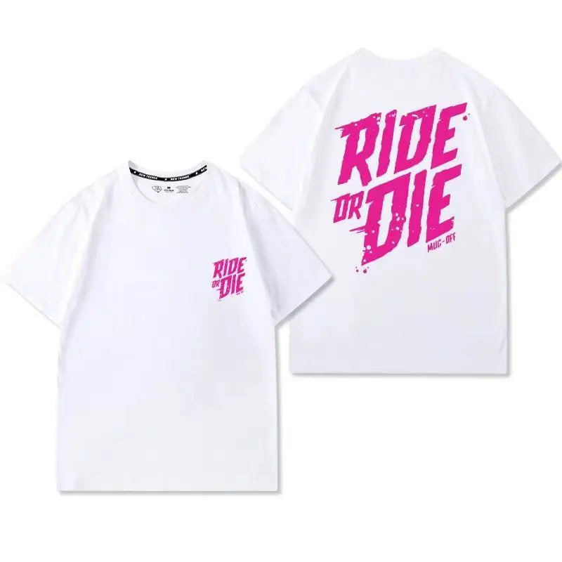 2025 New Cycling Wear Bike Ride or Die Loose Summer Cotton MUCOFF Short-sleeved T-shirt for Men and Women Tops