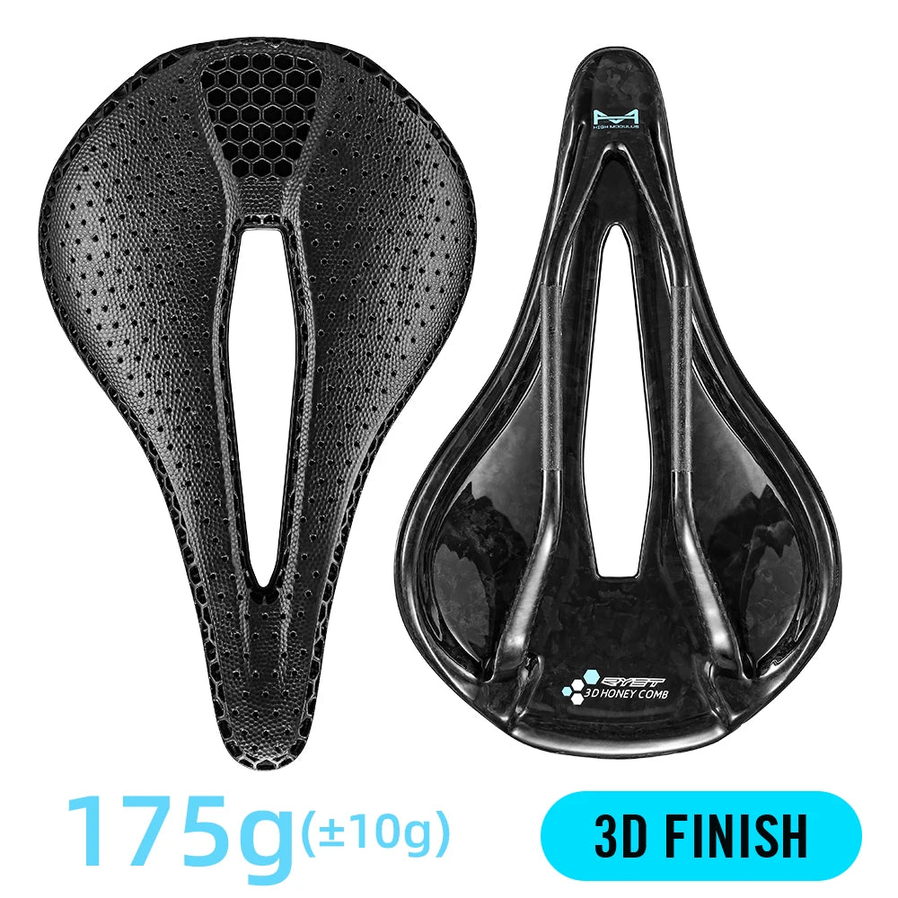 Ryet 3D Printed Carbon Saddle 145/155MM 130g (oval rails 7x9 mm)