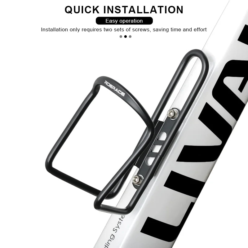 Bicycle Water Bottle Cage Aluminum Alloy Bike Drink Water Bottle Rack Holder Mount Lightweight One-Piece Cycling Accessories