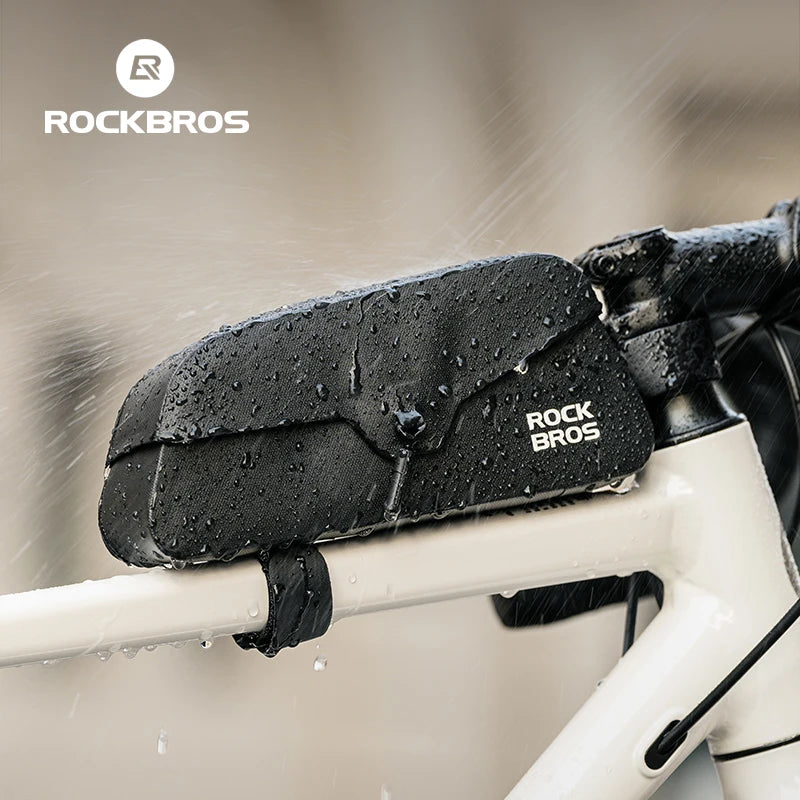 ROCKBROS Cycling Bag 0.6L Or 0.9L Magnetic Waterproof Road Bike Bag Front Beam Tube Bag Riding Bicycle Bag Accessories