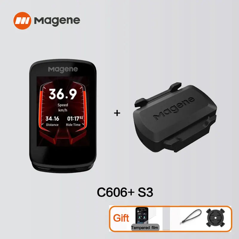 Magene GPS Bike Computer C606 Navigation Speedometer Cycling Digital Stopwatch Odometer Trainer Bicycle Light WiFi Bluetooth Ant