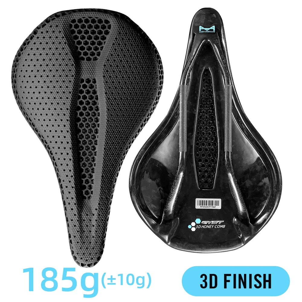 Ryet 3D Printed Carbon Saddle 145/155MM 130g (oval rails 7x9 mm)