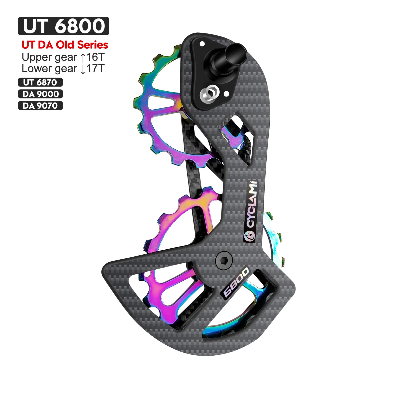 CYCLAMI Bike Carbon Rear Derailleurs Bicycle Ceramic Bearing Wheel Set For SHIMANO Ultegra DURA ACE UT R8000 105 R7000 5800 6800