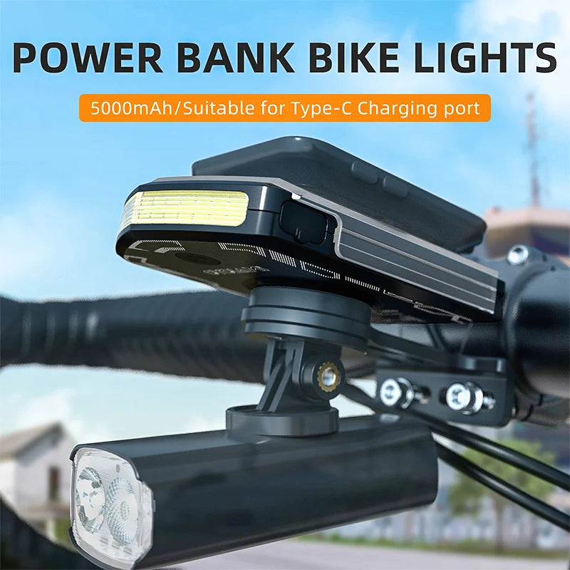 CYCLAMI RVL01 Bicycle Headlight Daytime  Front Light 5000mAh Bike Safety Visibility Cycling Light for Garmin XOSS IGS Charging