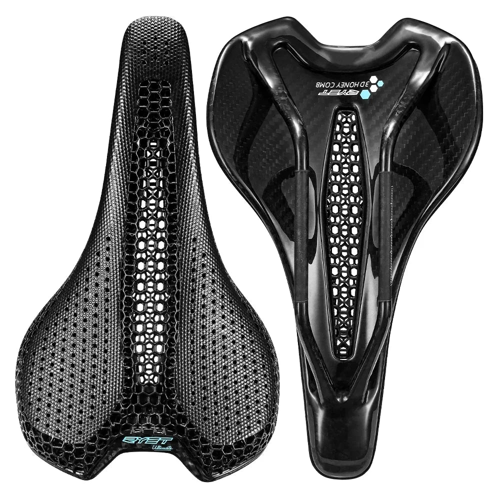 RYET 3D Printed Carbon Saddle 175g Ultra Lightweight (Oval Rails 7x9mm)