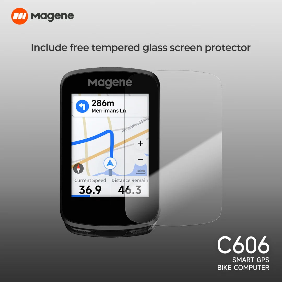 Magene GPS Bike Computer C606 Navigation Speedometer Cycling Digital Stopwatch Odometer Trainer Bicycle Light WiFi Bluetooth Ant