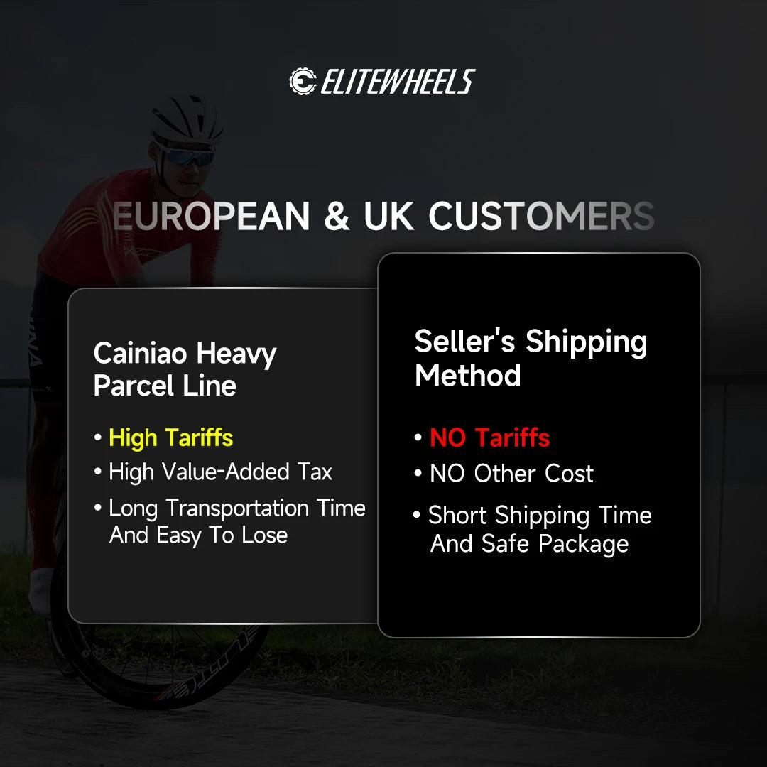 ELITEWHEELS SLR 700c Road Carbon Wheelset 3K Twill Brake Surface Ratchet System 36T Straight Pull Hub Clincher Tubeless Rim